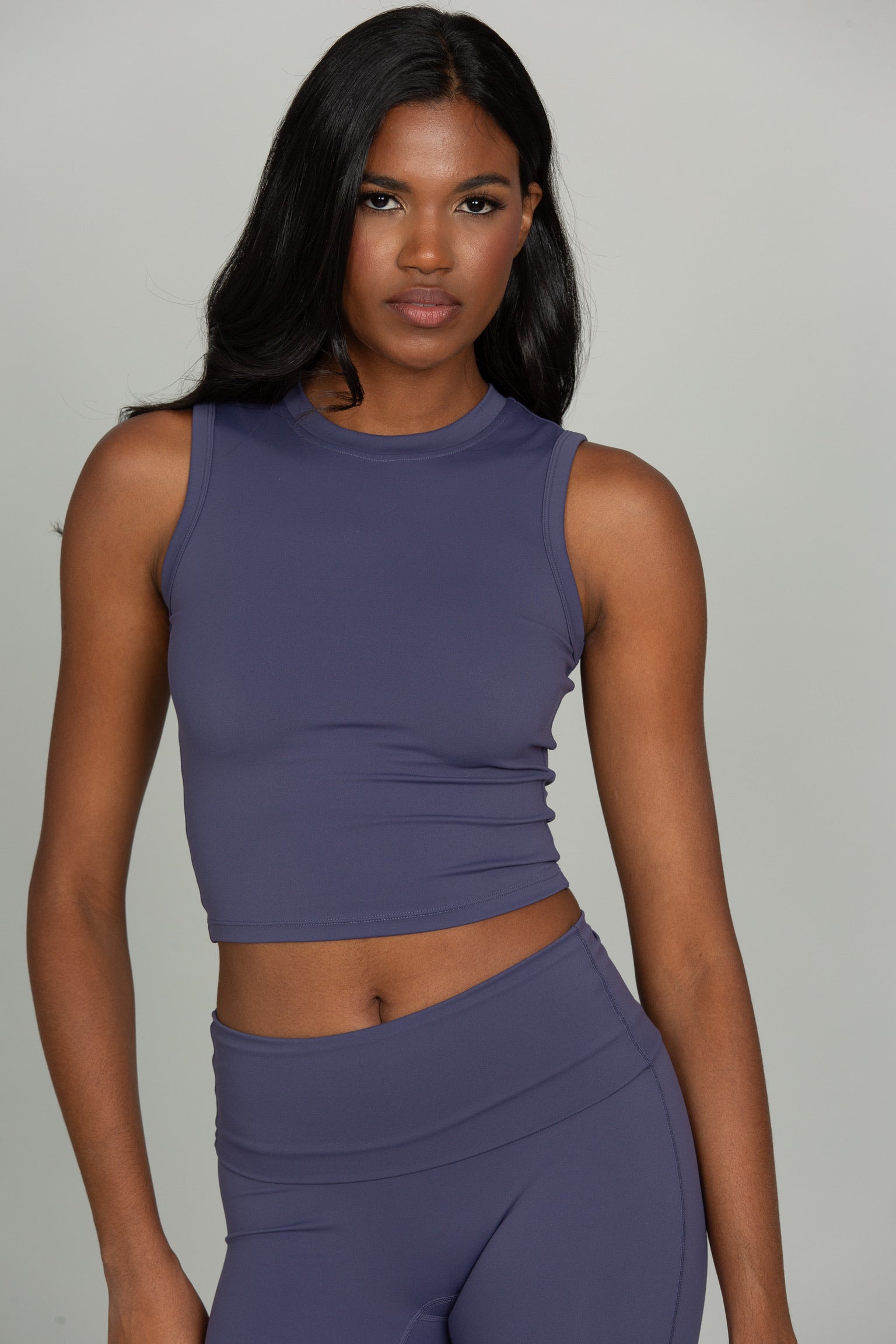 Pale Indigo CoreSculpt Crop Tank