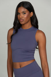 Pale Indigo CoreSculpt Crop Tank