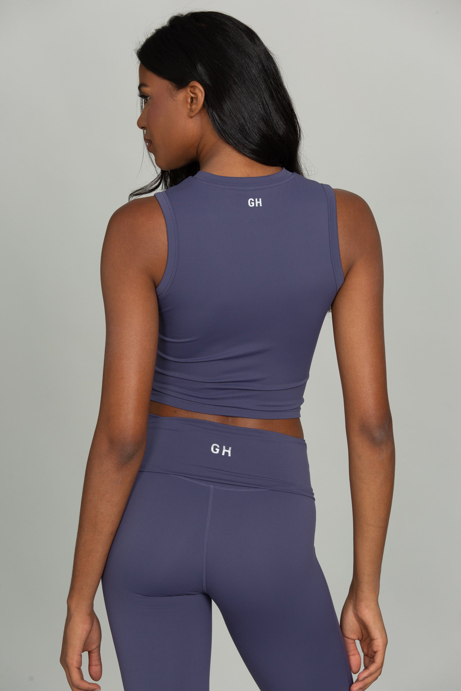 Pale Indigo CoreSculpt Crop Tank