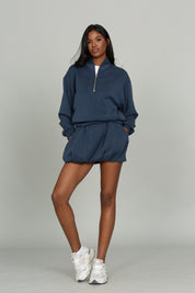 Stone Navy LuxeSoft Bubble Skirt