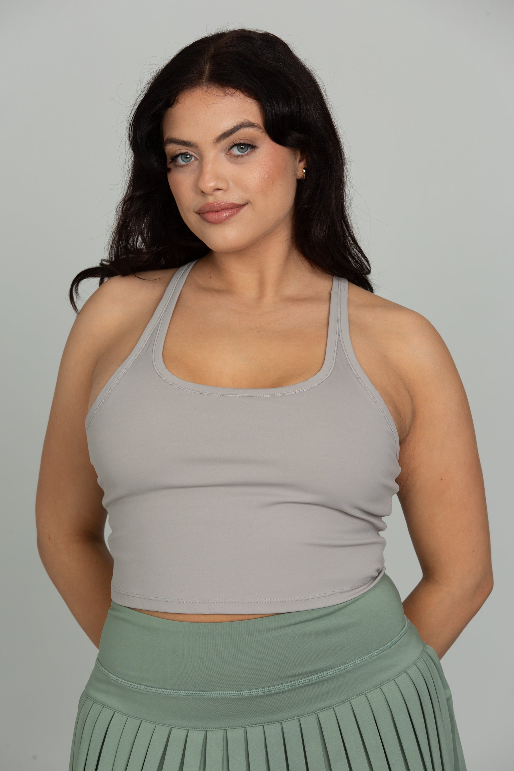 Sandstone Racerback Crop Tank