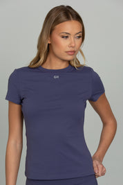 Pale Indigo Essential Full Length Short Sleeve