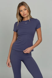 Pale Indigo Essential Full Length Short Sleeve