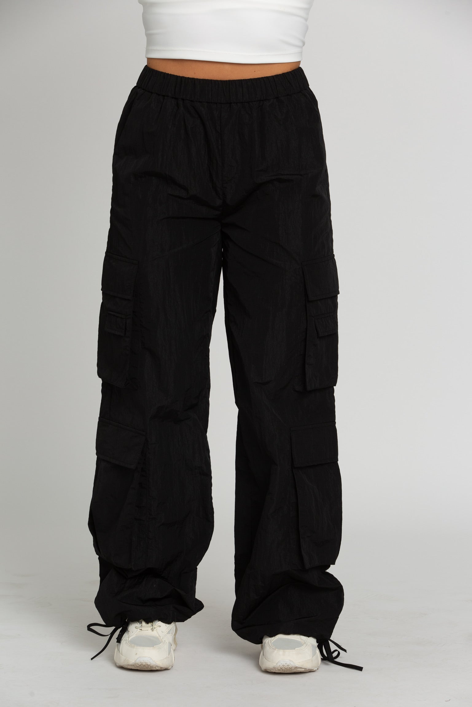 Shiny black pants women hotsell