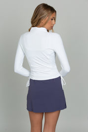 White Side Tie Athletic Jacket