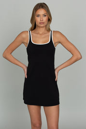 Black Open Back Active Dress