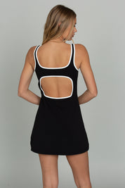Black Open Back Active Dress