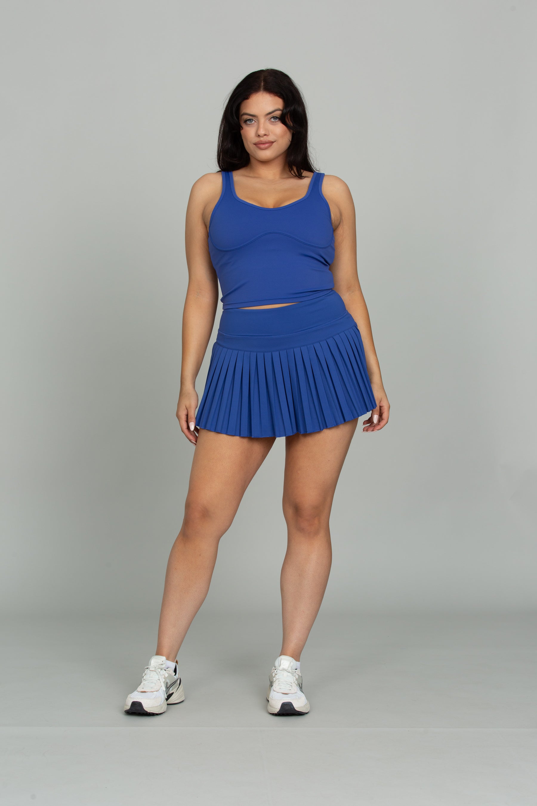 Mediterranean Blue Lined Mid Length Bra Top