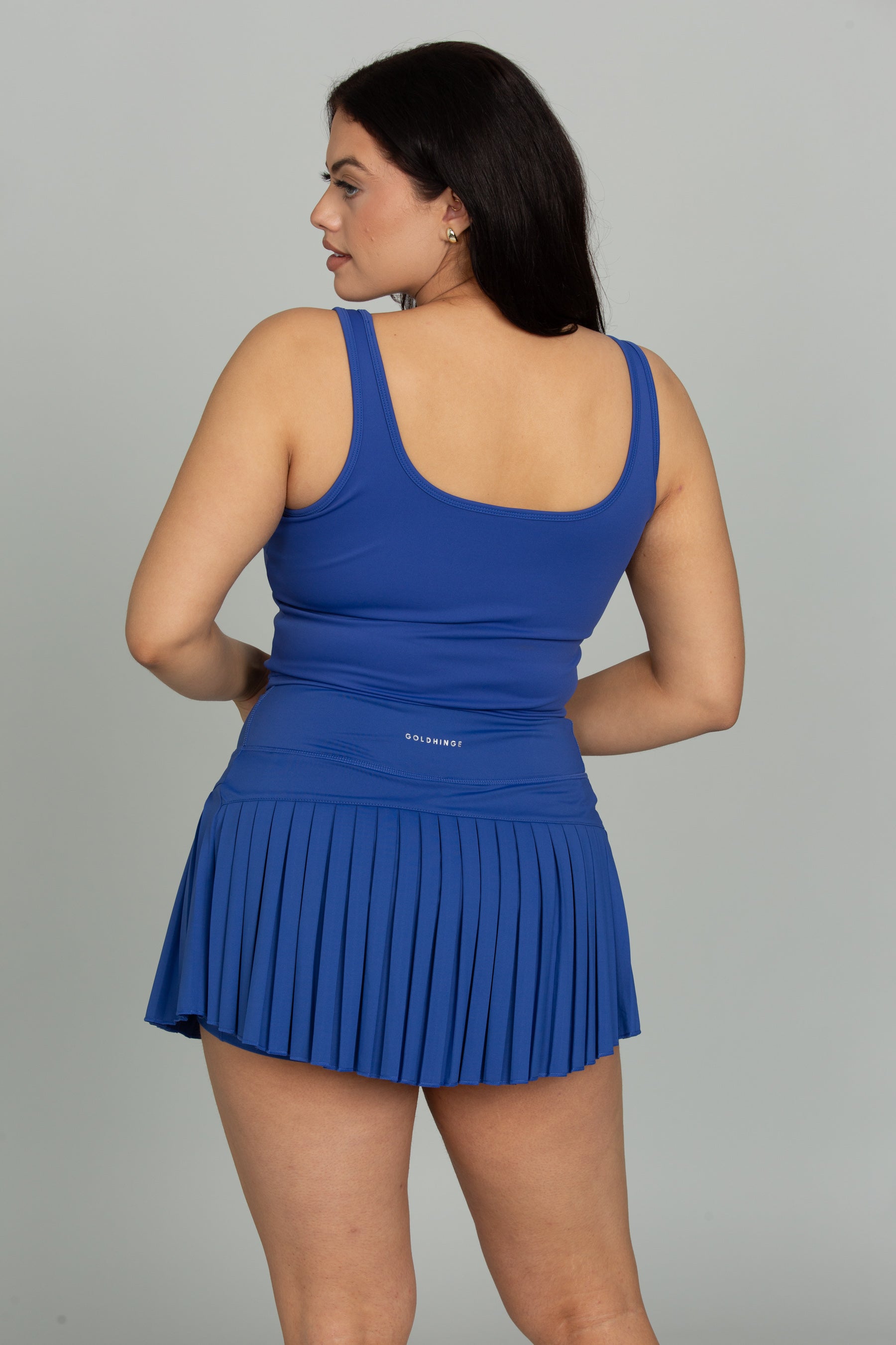 Mediterranean Blue Lined Mid Length Bra Top