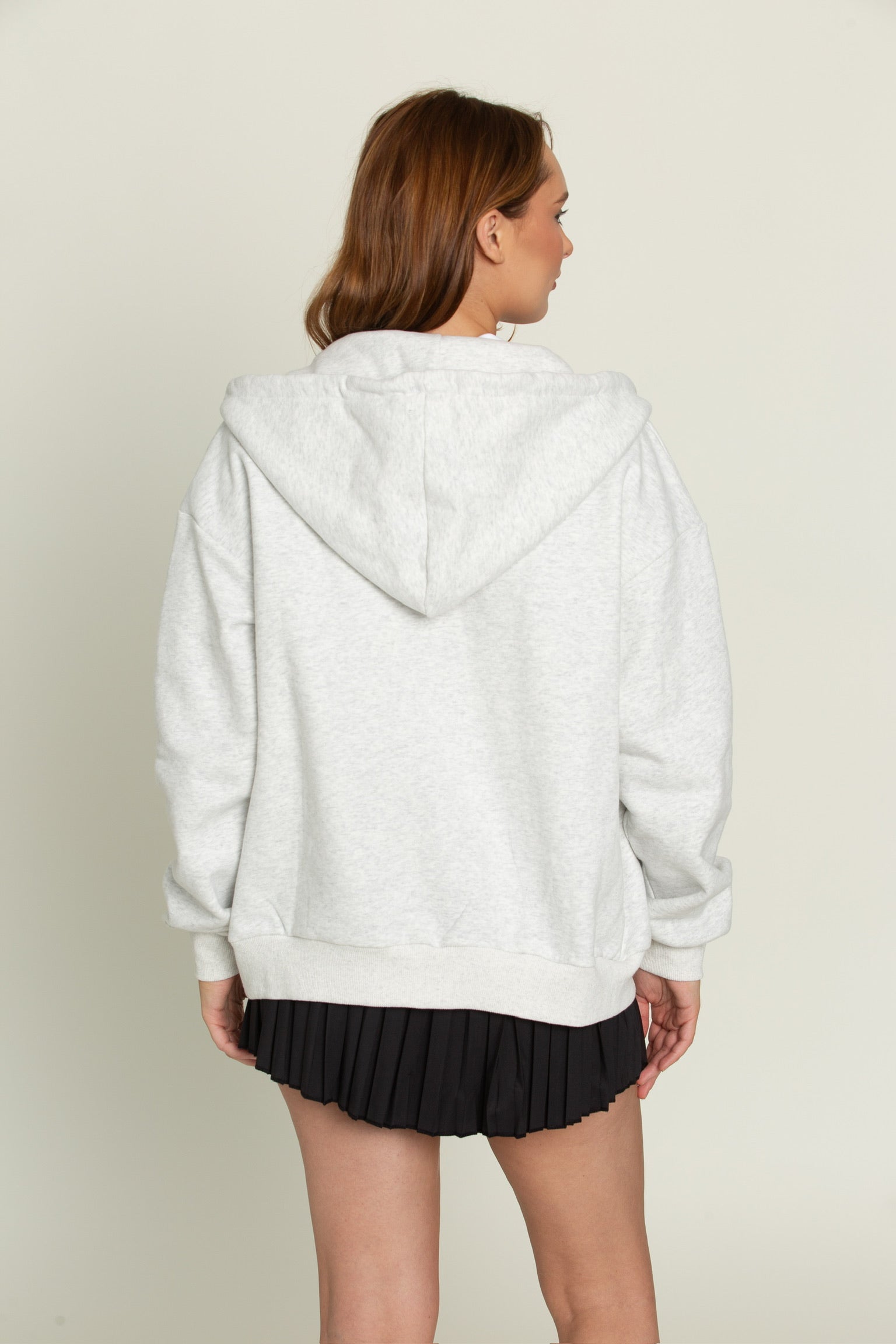 Light Heather Grey Hoodie Jacket