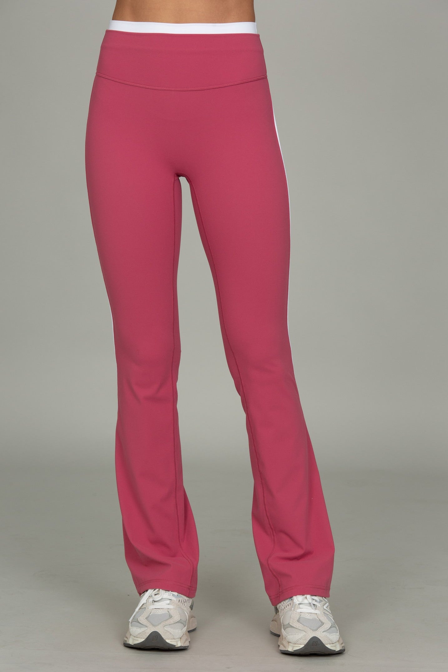 Raspberry Double Waist StrydeForm Flare Pant – Gold Hinge