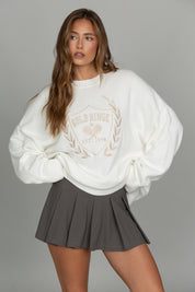 Charcoal Courtside Pleated Tennis Skirt