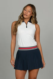 Navy Striped Tennis Skirt