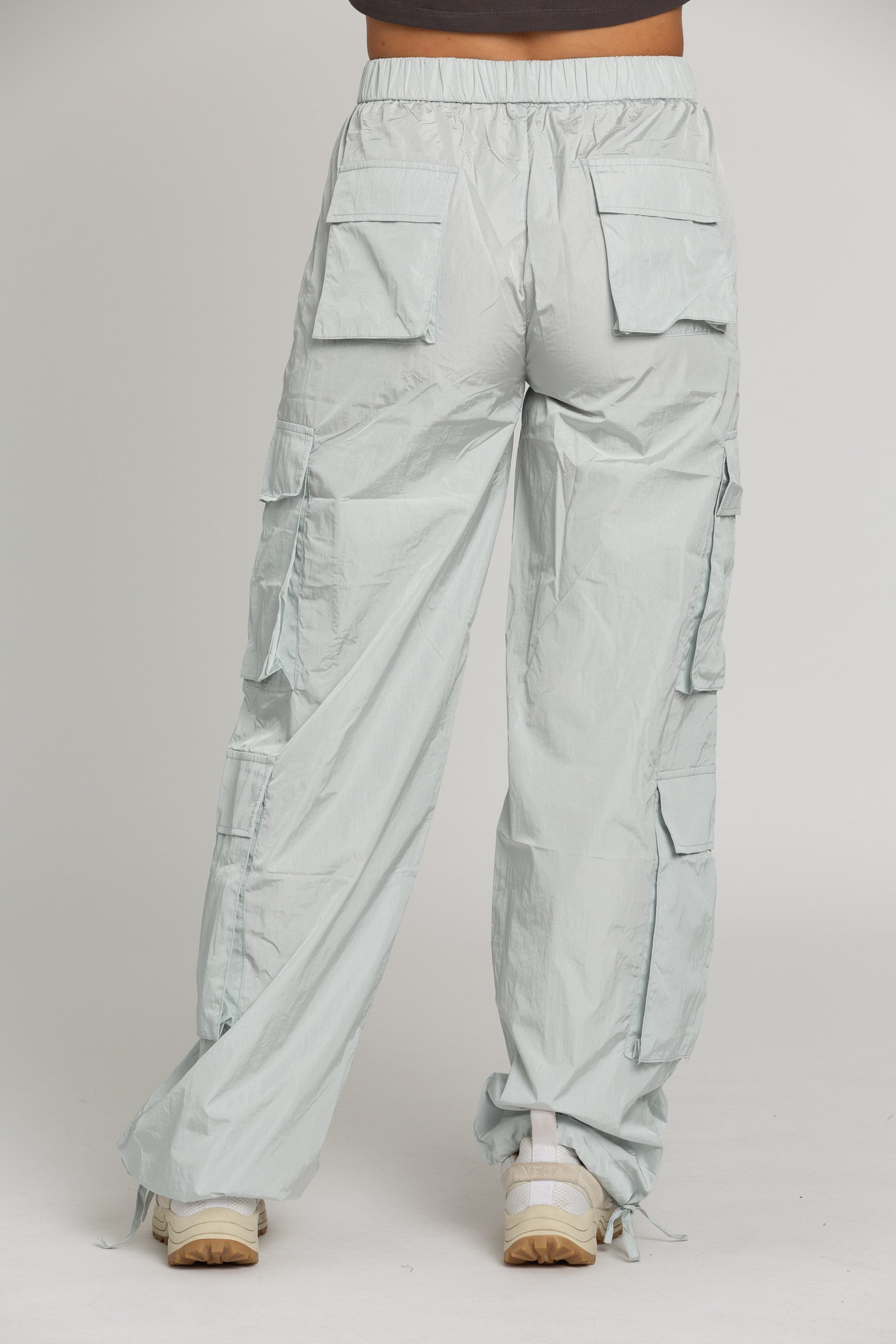 Ice Grey Parachute Pants