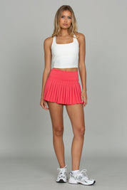 Punch Pleated Tennis Skirt