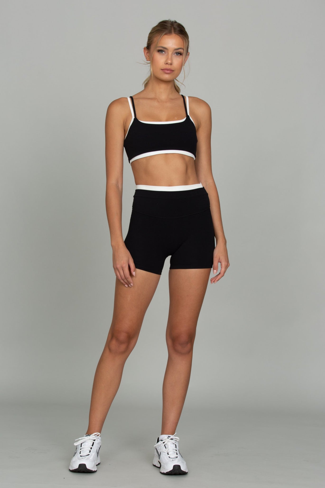 Black Double Waist StrydeForm Short