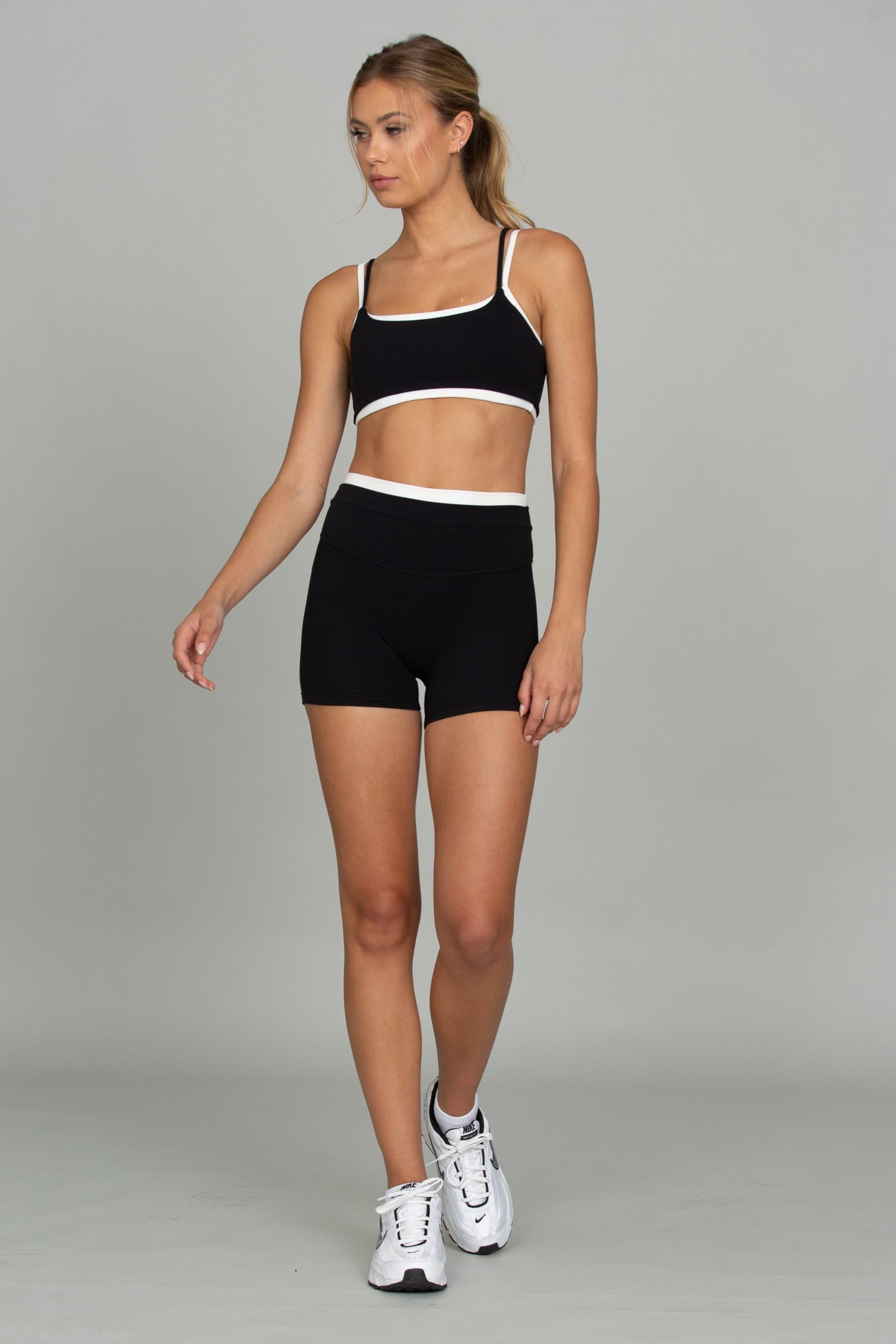 Black Double Waist StrydeForm Short