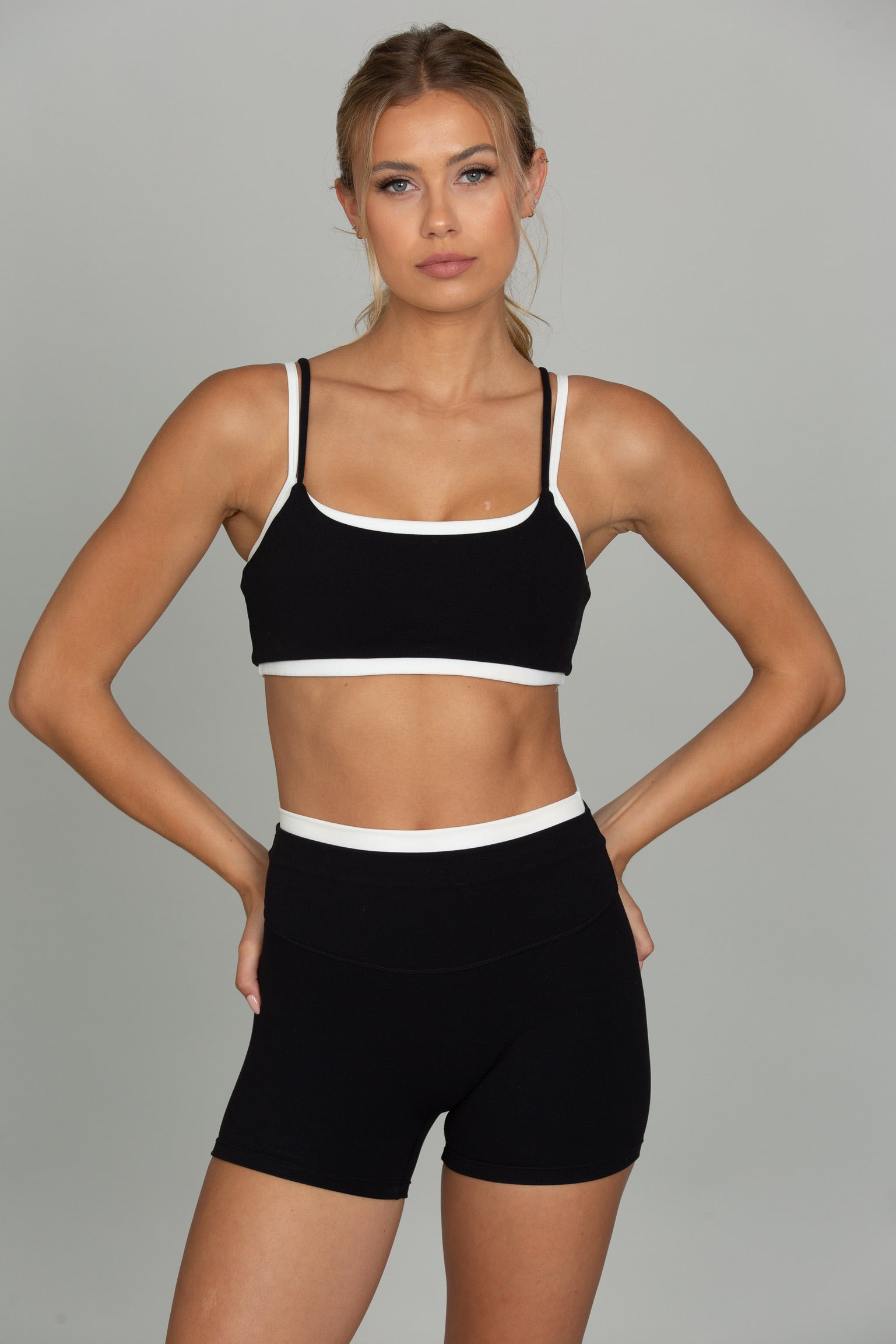 Black Double Waist StrydeForm Short