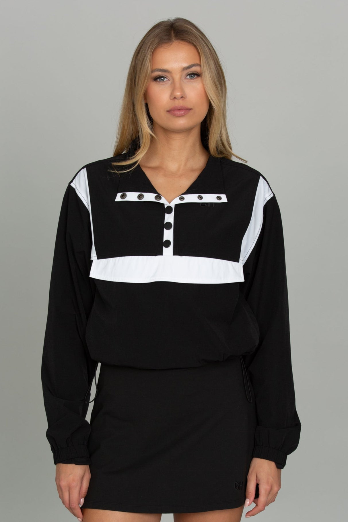 Black AirGlyde Cropped Windbreaker