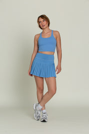 Marina Blue Racerback Crop Tank
