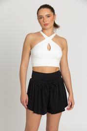 Black Go-with-the-Flow Athletic Shorts