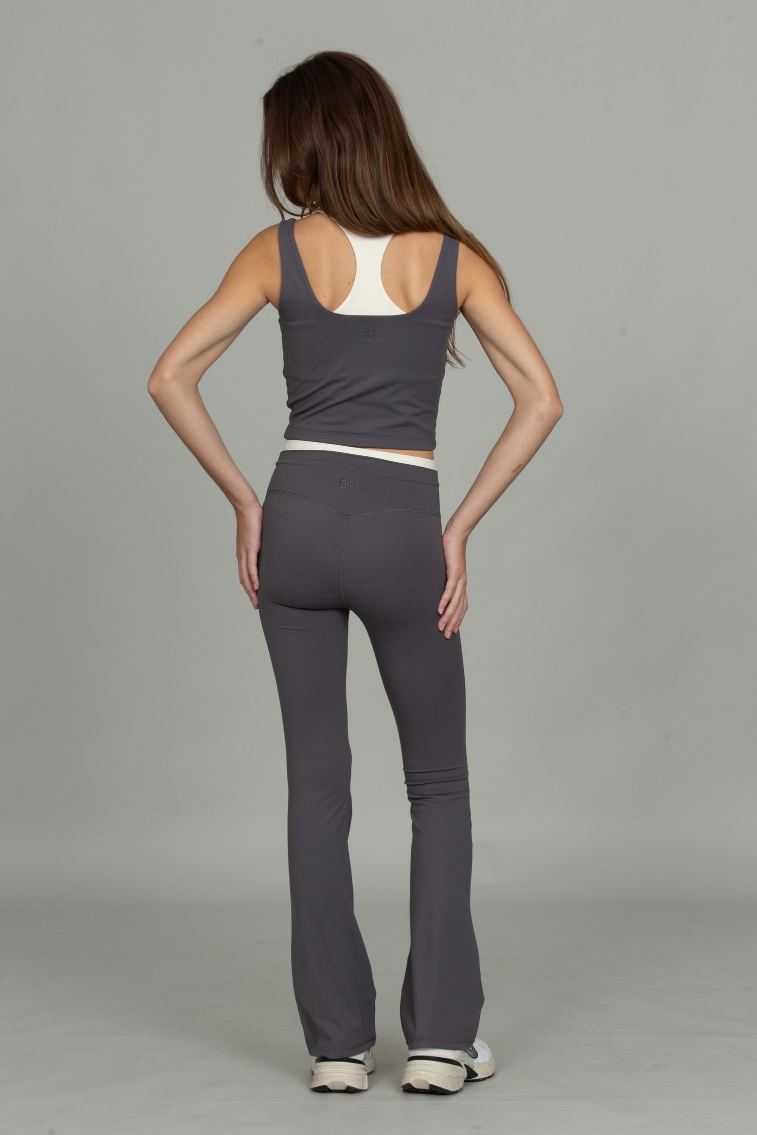 Steel Grey Double Waist StrydeForm Flare Pant