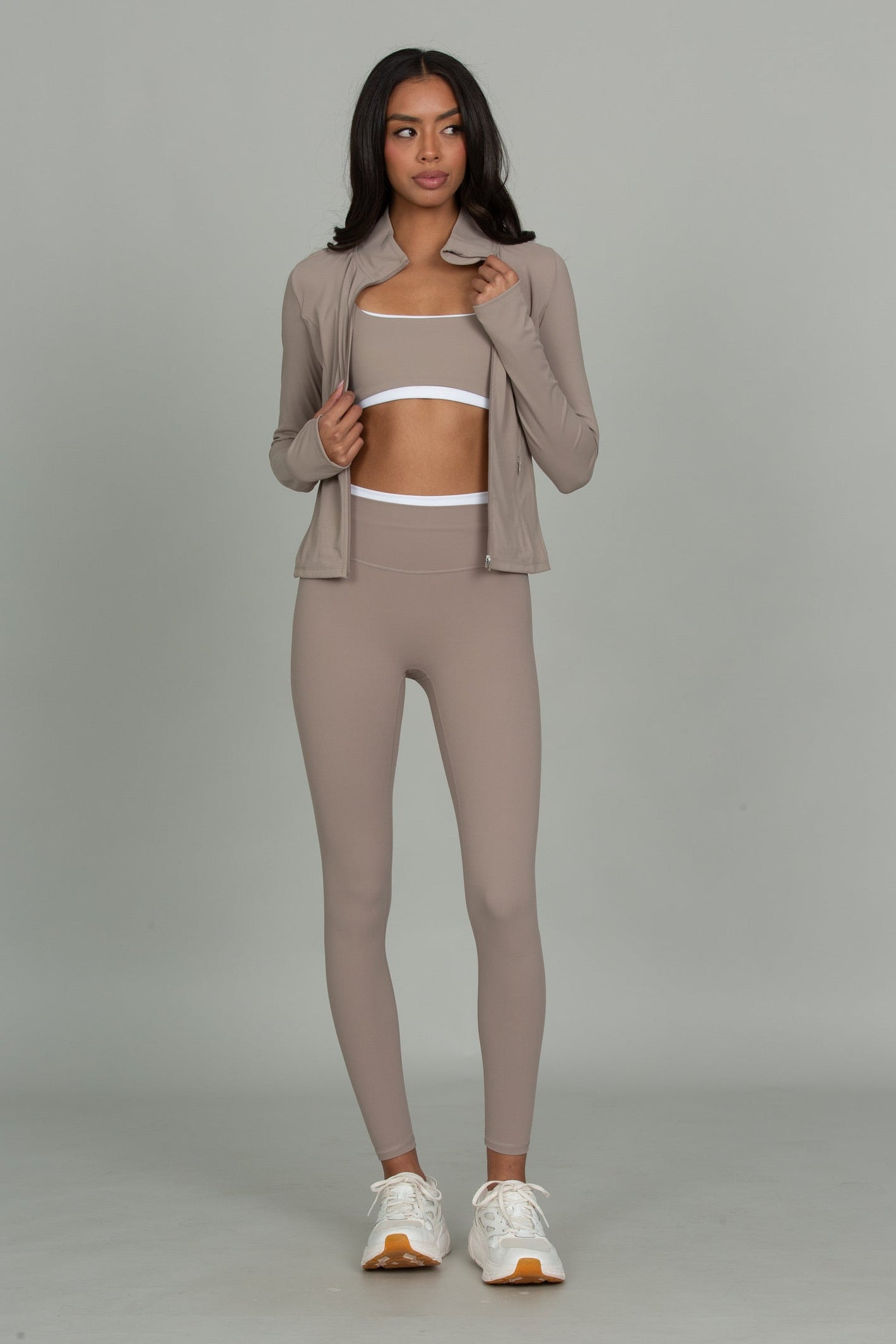 Taupe Double Waist StrydeForm Legging