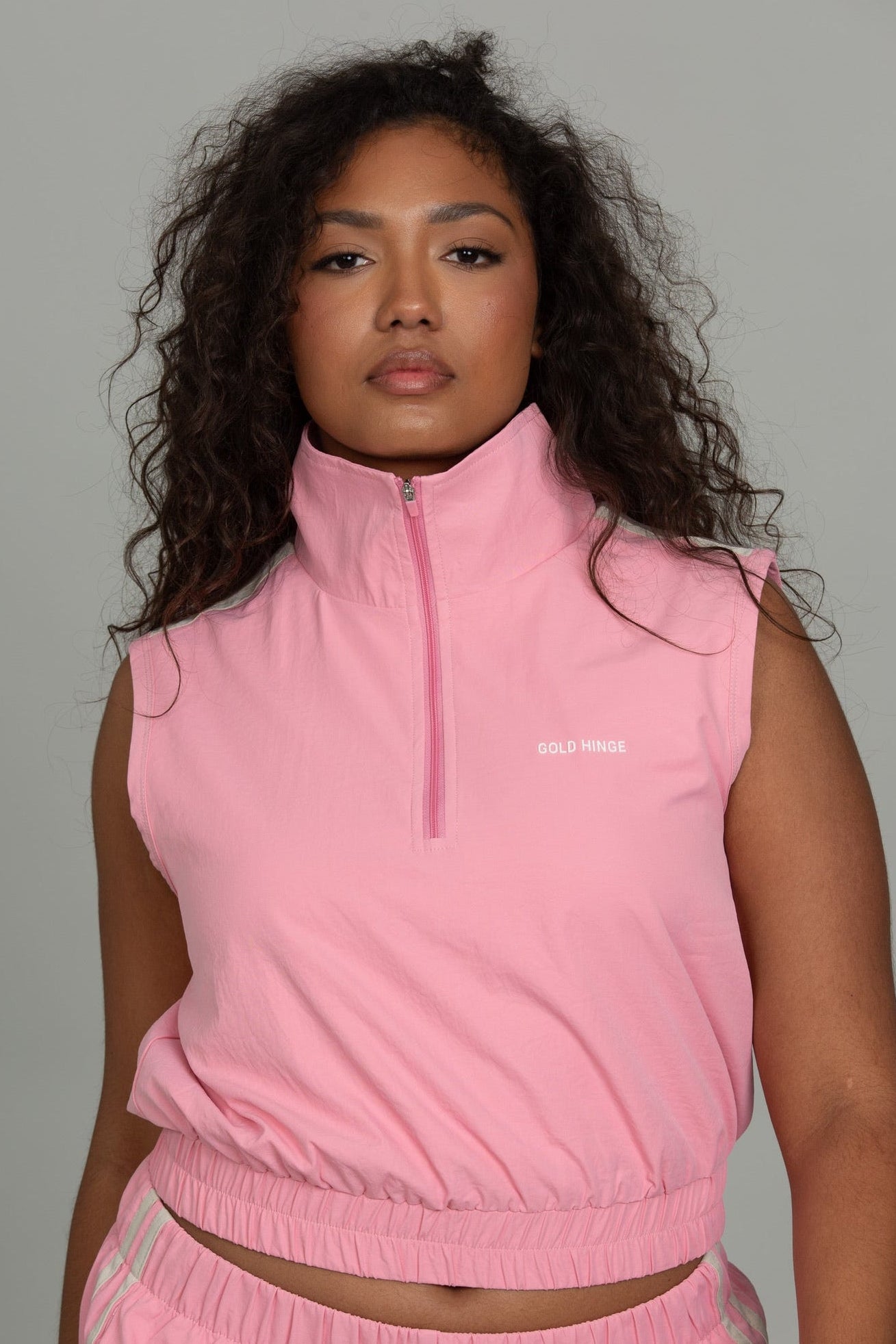 Light Pink ActiveEase Half-Zip Vest