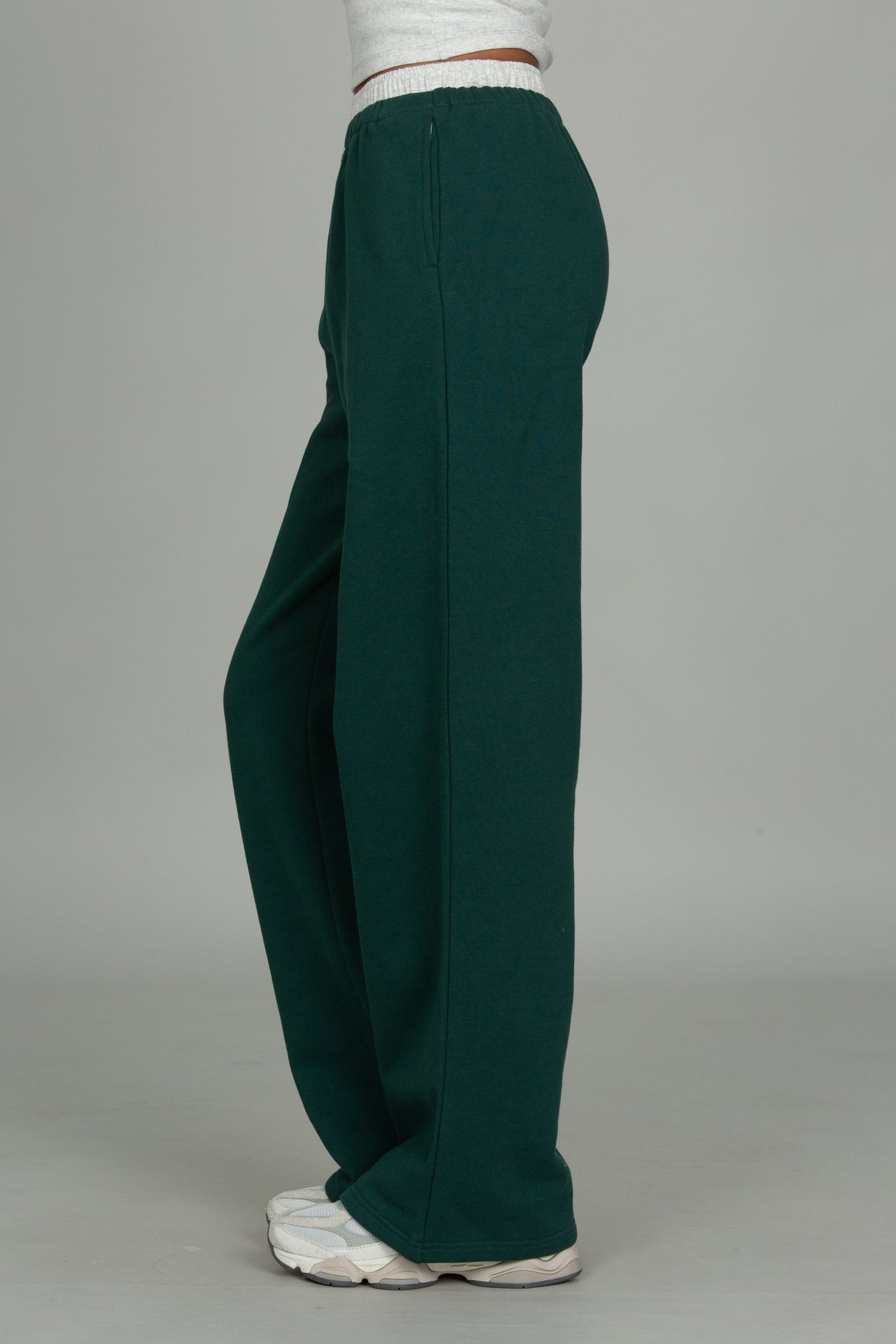Hunter Green Wide Leg Sweatpant – Gold Hinge