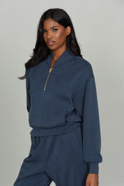Stone Navy LuxeSoft Lounge Quarter Zip