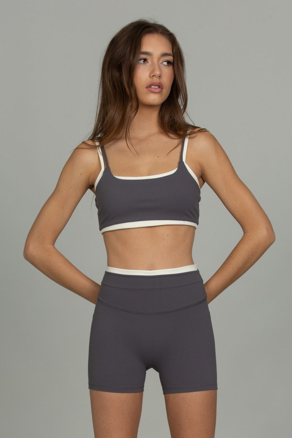 Steel Grey Double Waist StrydeForm Short
