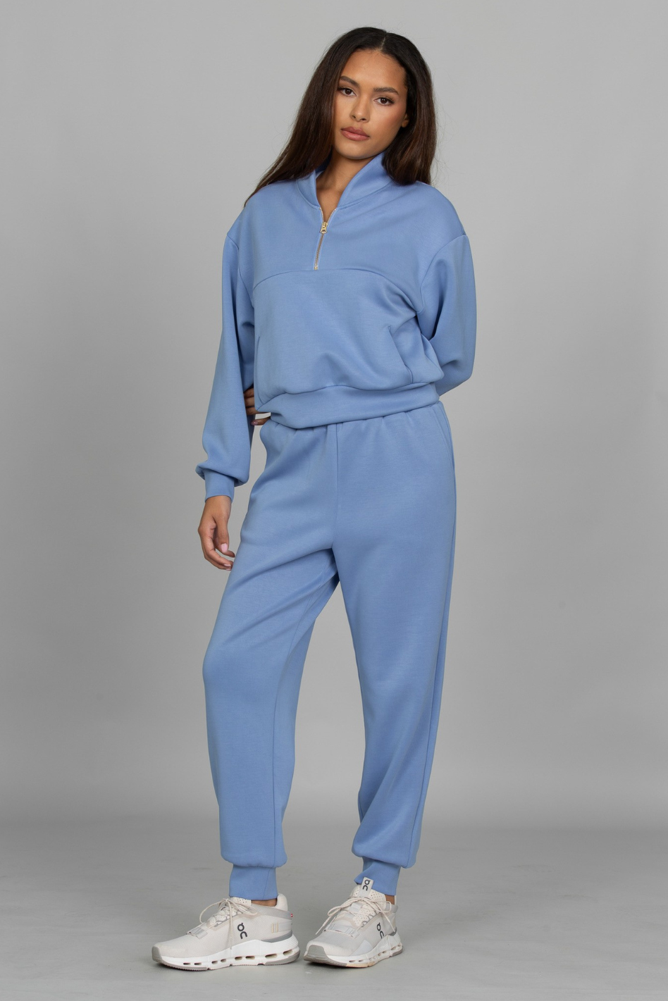 Periwinkle LuxeSoft Lounge Quarter Zip