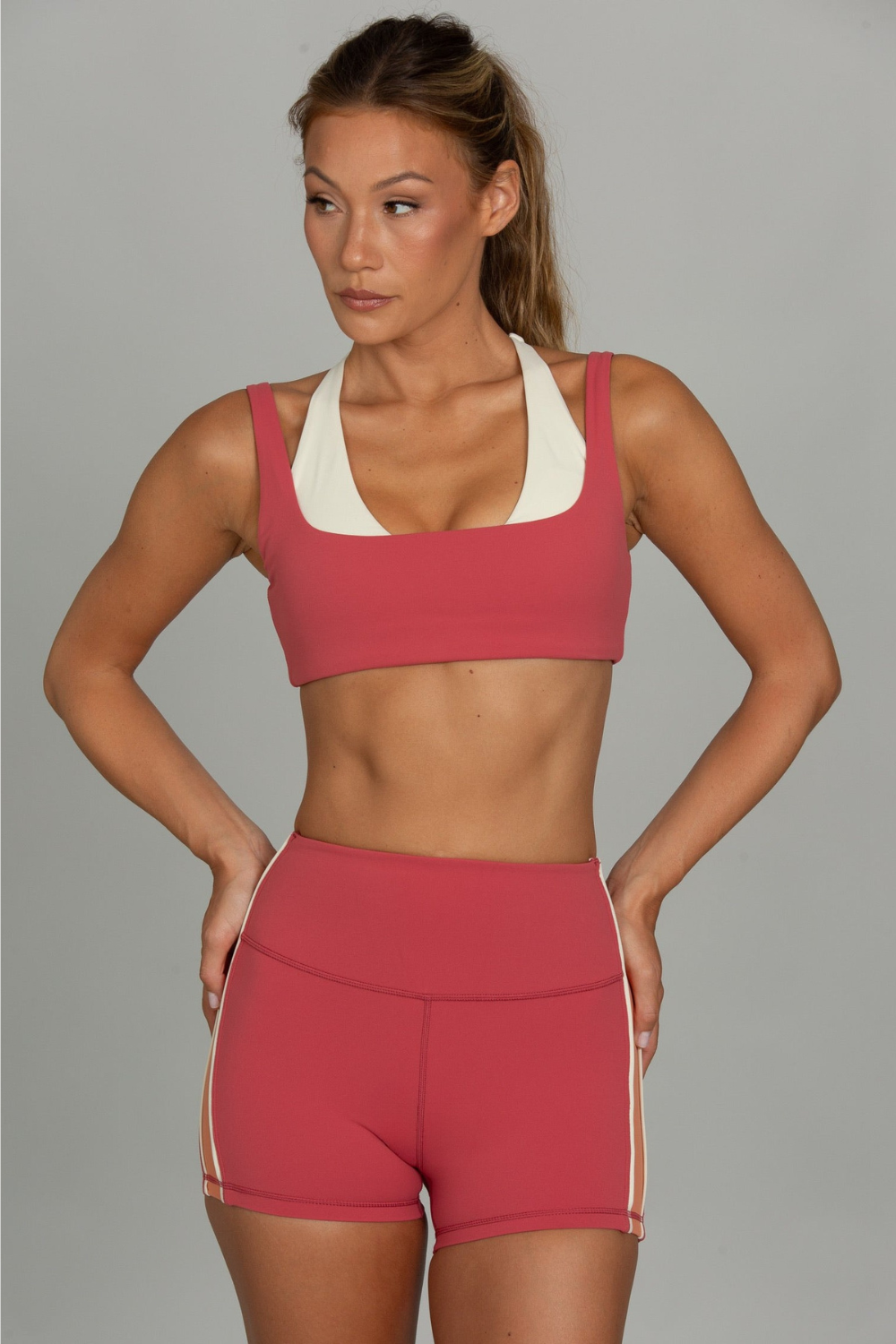 Terracotta Side Stripe 3" StrydeForm Short