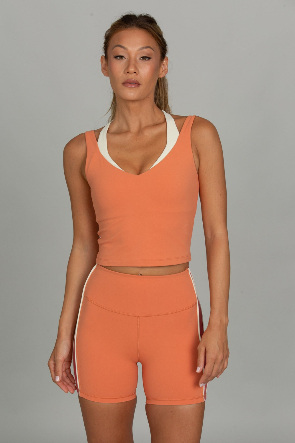 Burnt Orange Side Stripe 5" StrydeForm Short