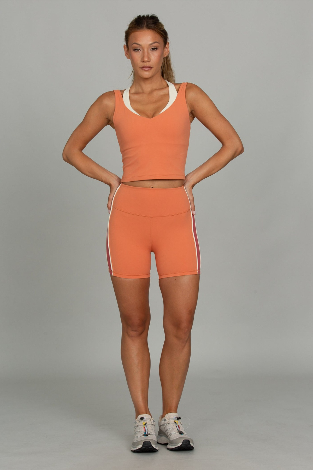 Burnt Orange Side Stripe 5" StrydeForm Short