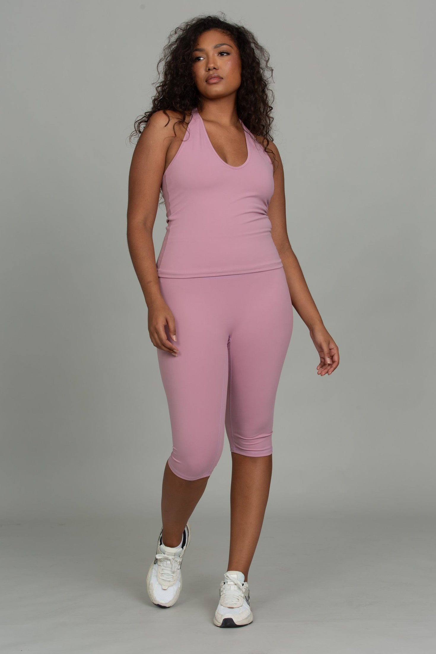 Soft Berry Double Waist MotionContour Capri