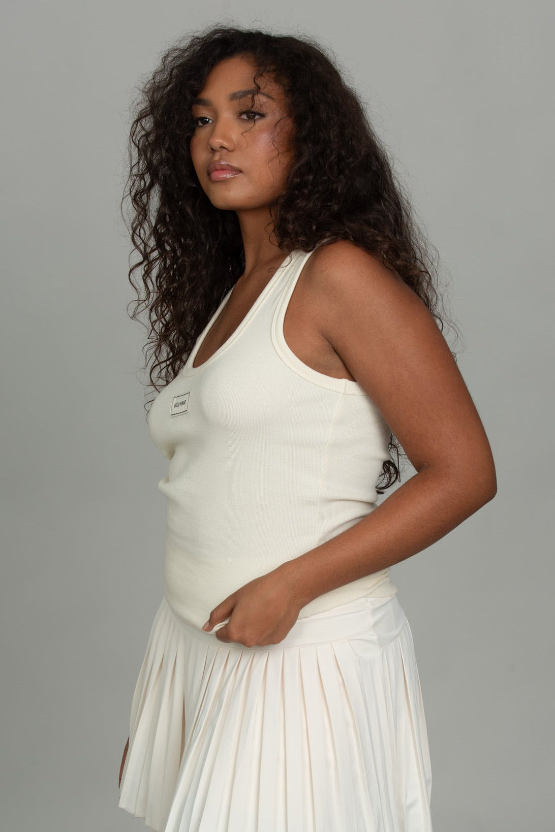Sweet Cream Cotton Ribbed Tank
