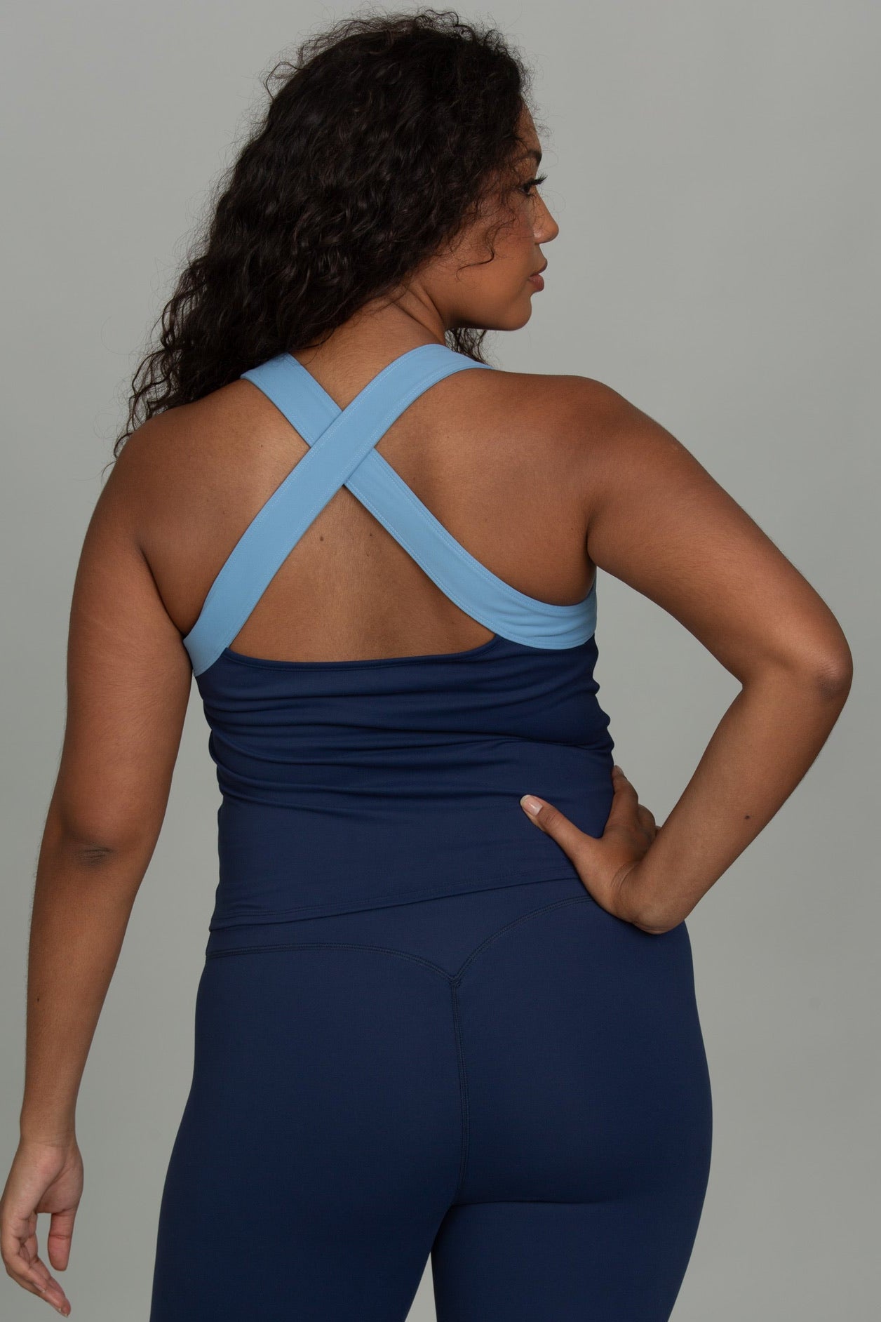 French Navy MotionContour Cross Back Tank