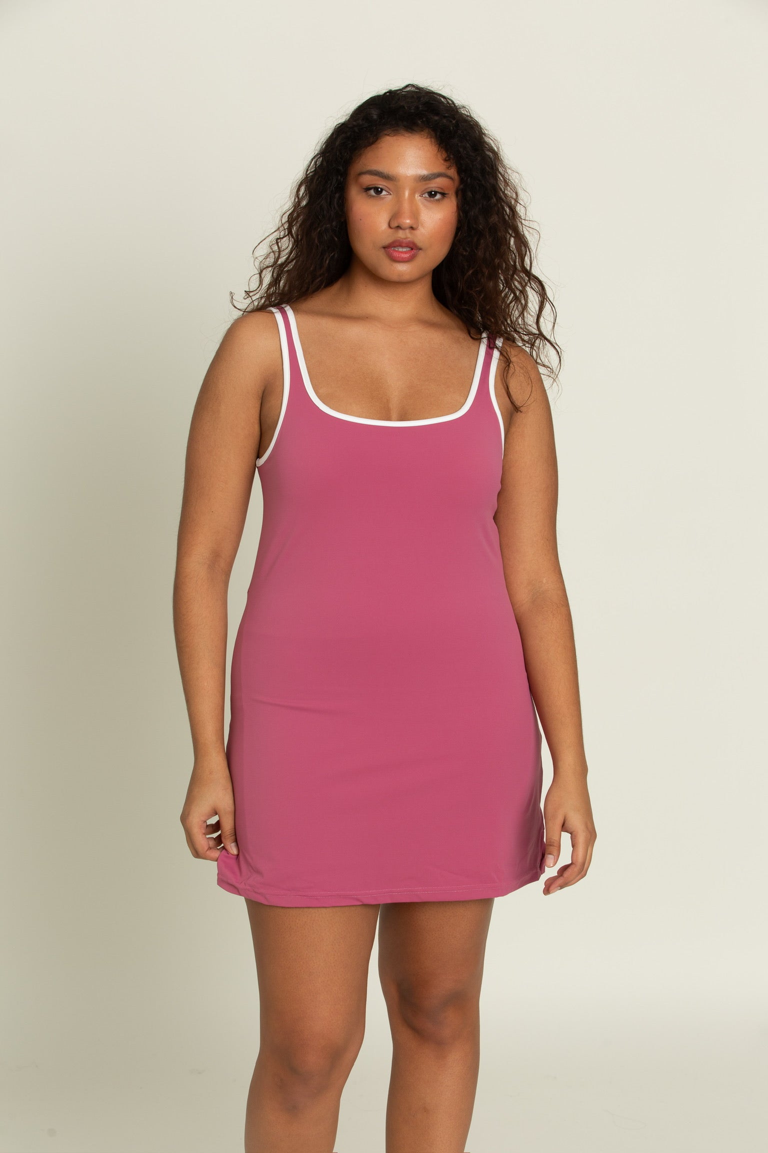 Berry Open Back Active Dress