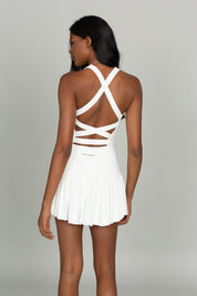 Frost Criss Cross Back Pleated Tennis Dress