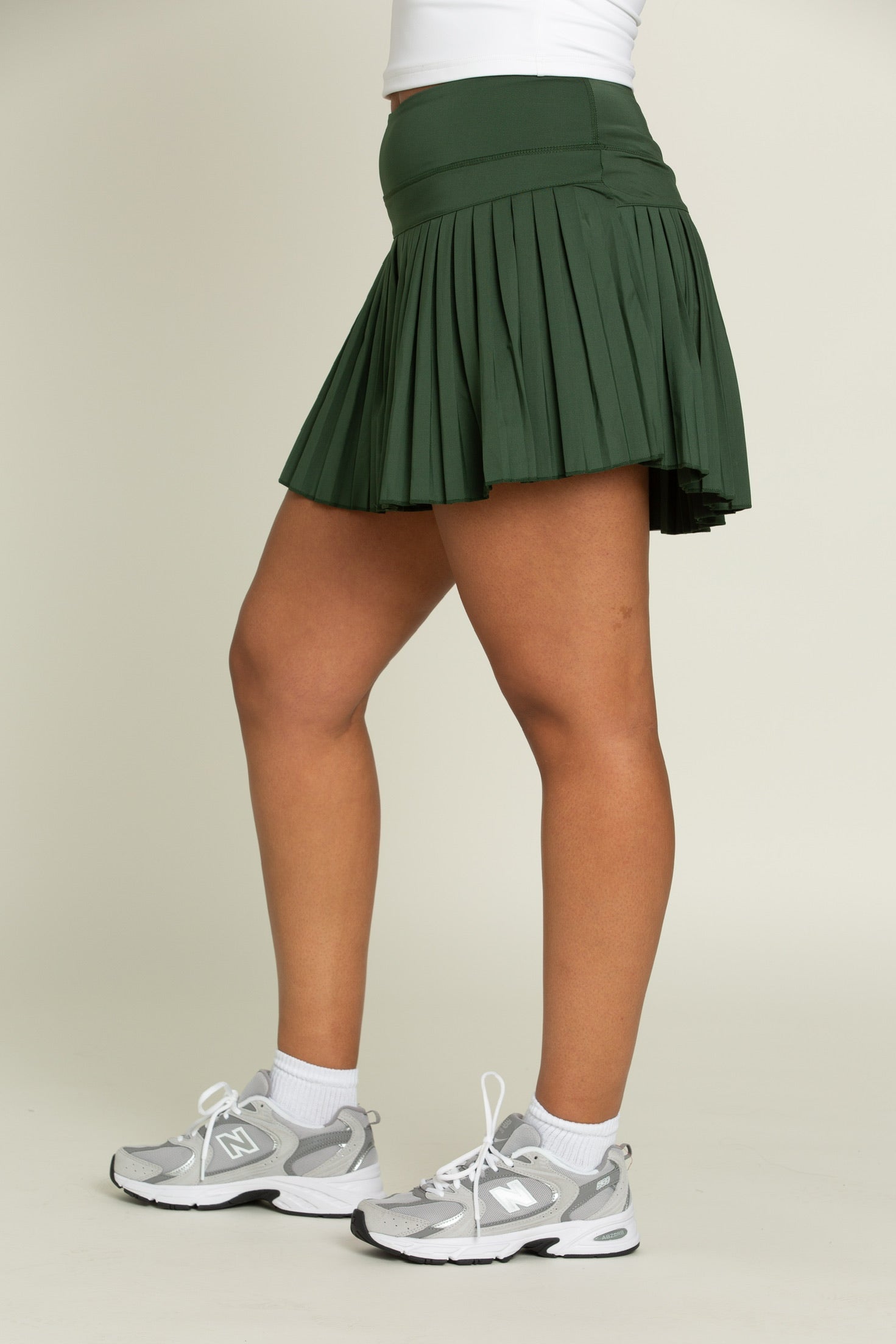 15" Forest Green Pleated Tennis Skirt
