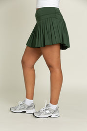 Forest Green Pleated Tennis Skirt - 15"
