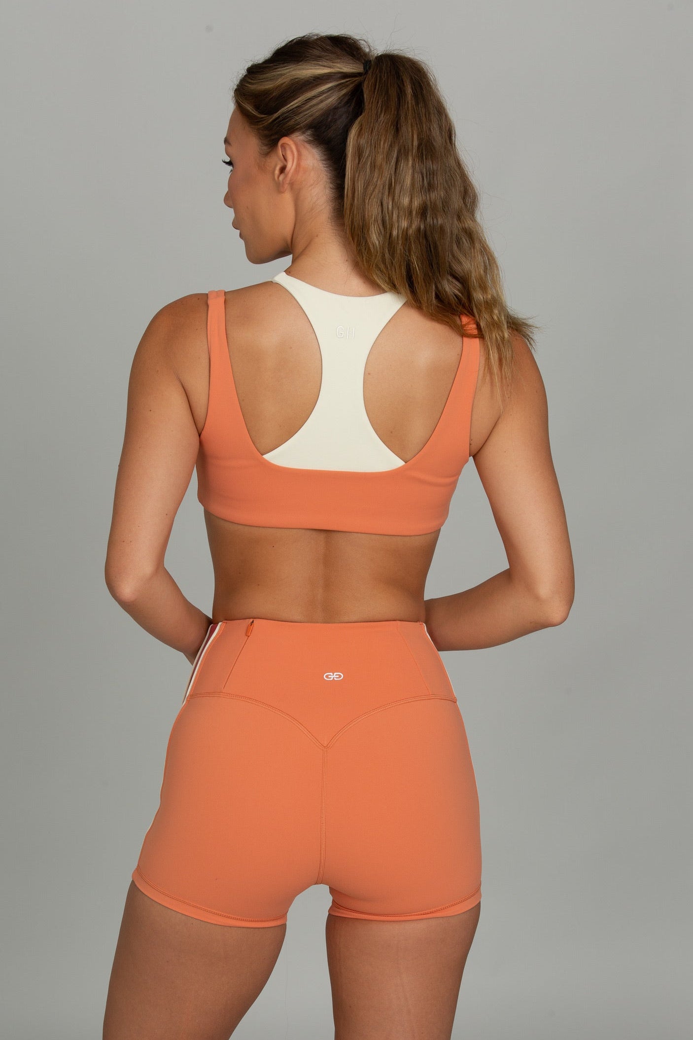 Burnt Orange Side Stripe 3" StrydeForm Short