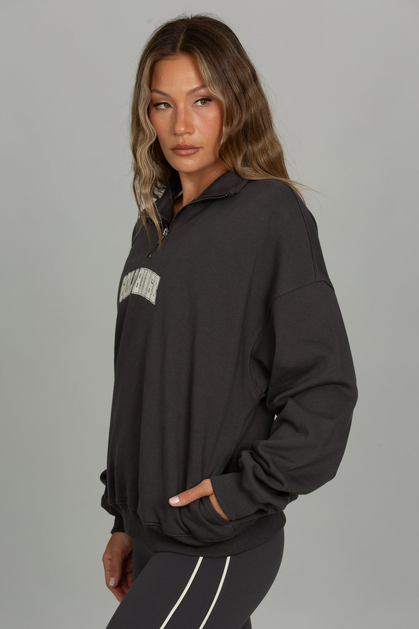 Off-Black GH Quarter Zip Sweatshirt