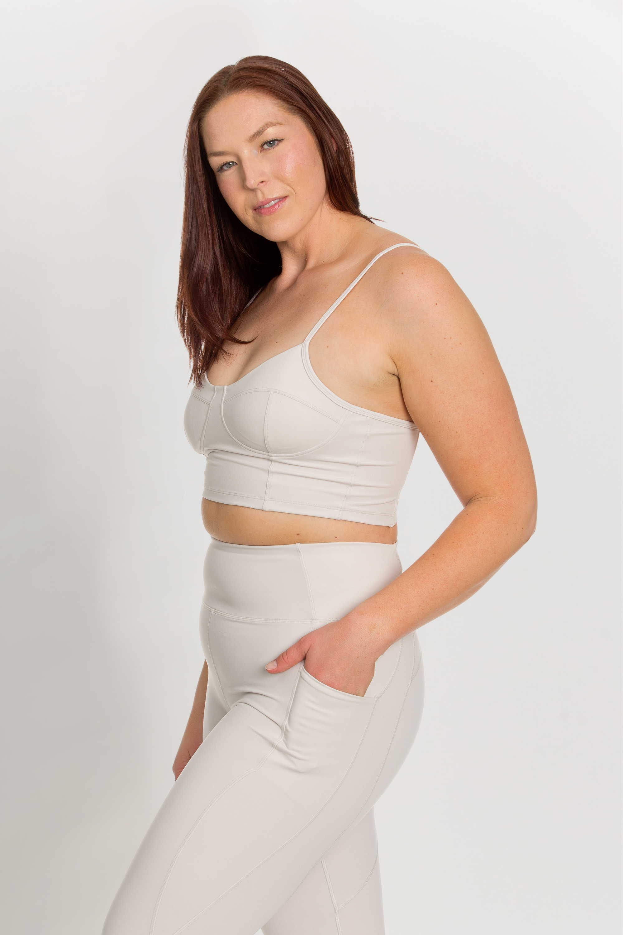 Smoke Bustier Sports Bra Top