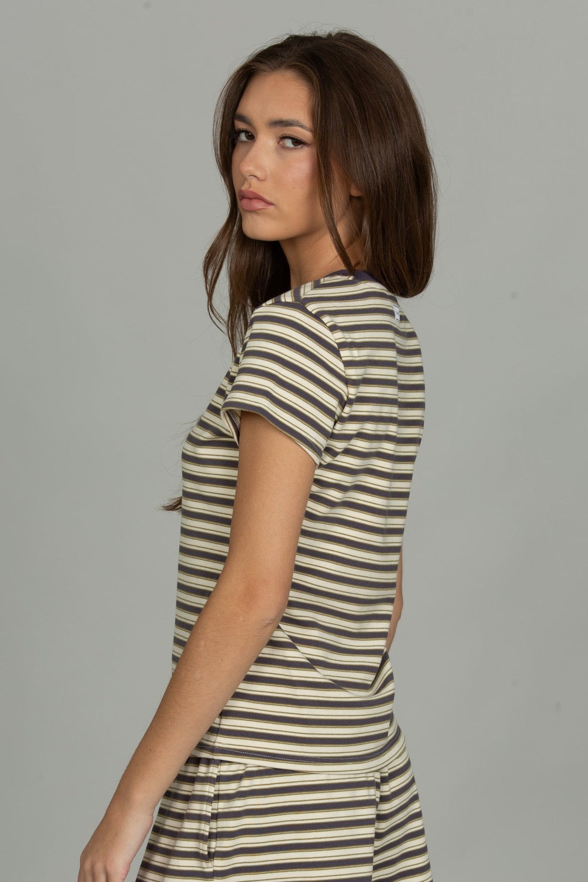 Rize Cotton Striped Tee