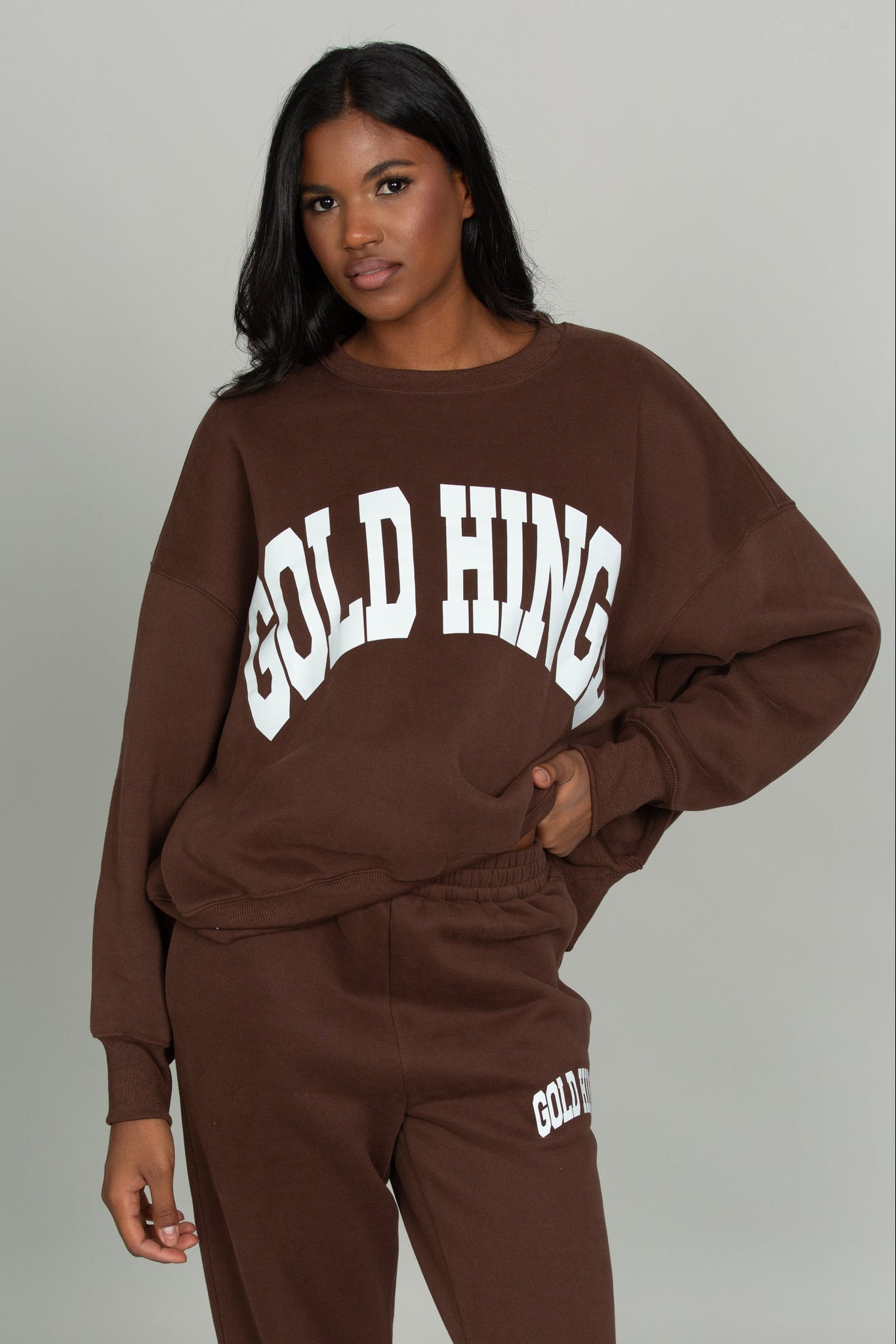 Dark Brown GH Wide Arm Sweatshirt