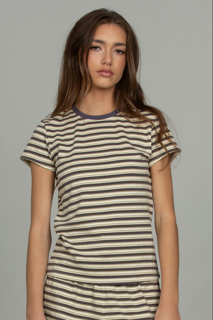 Rize Cotton Striped Tee