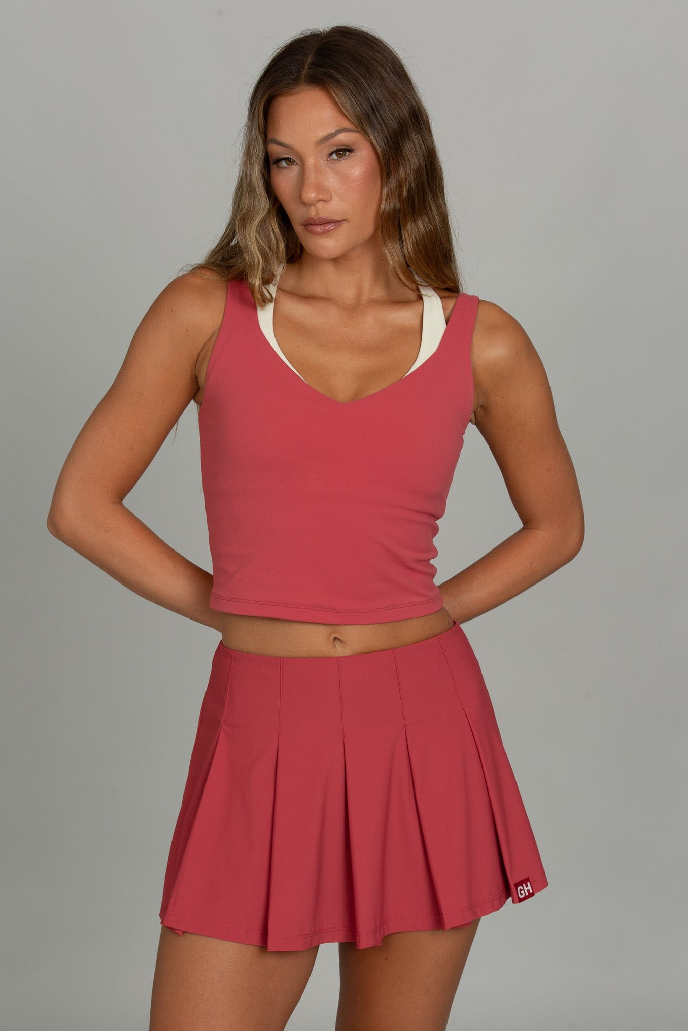 Terracotta Courtside Pleated Tennis Skirt [Pre-Order]