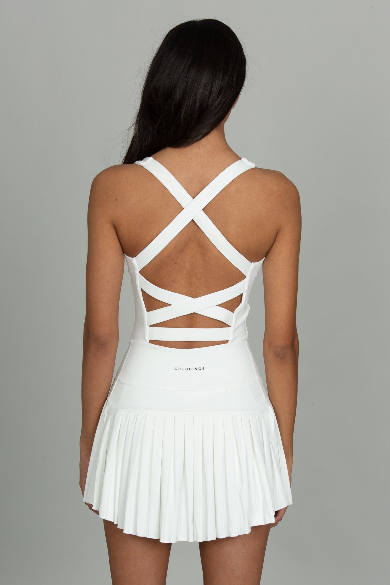 Frost Criss Cross Back Pleated Tennis Dress Frost Criss Cross Back Pleated Tennis Dress